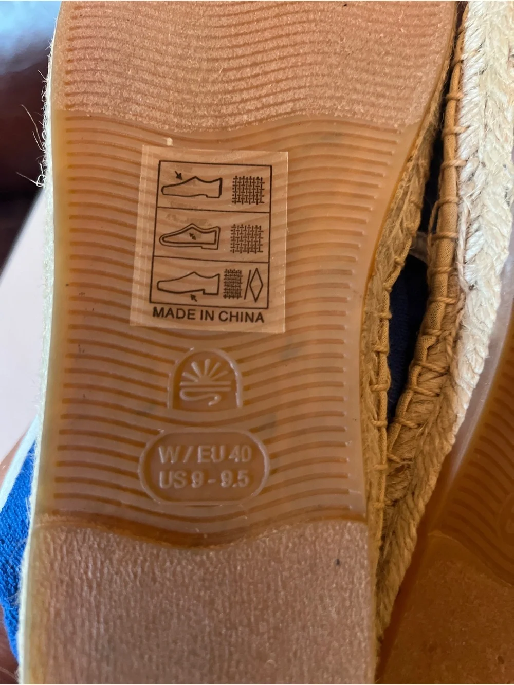 Soludos Women’s  Original French Blue White Terry Espadrille Shoes Sz 9 New